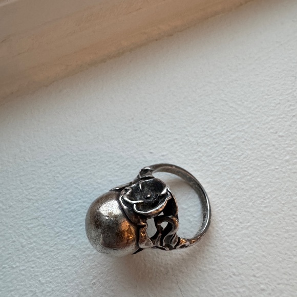 Antique Sterling Silver Art Nouveau Floral Perfume Ring – Size 6.75 - Picture 10 of 12